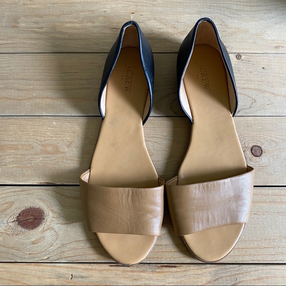 J Crew Leather Slides